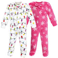 Girls Plush Jumpsuit, Rosy Holiday Twinkle