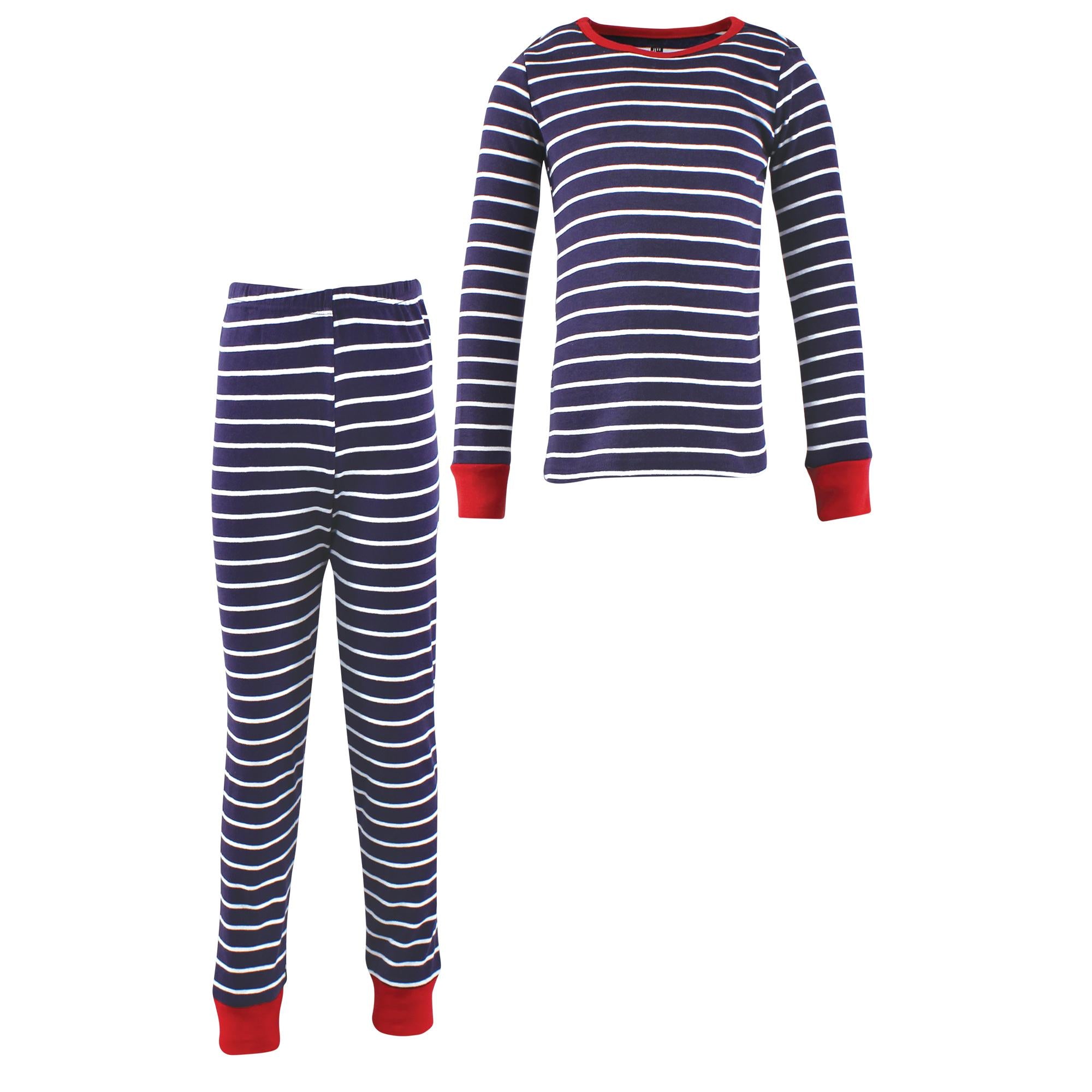 Unisex Pajamas, Ruby and Anchor Stripes