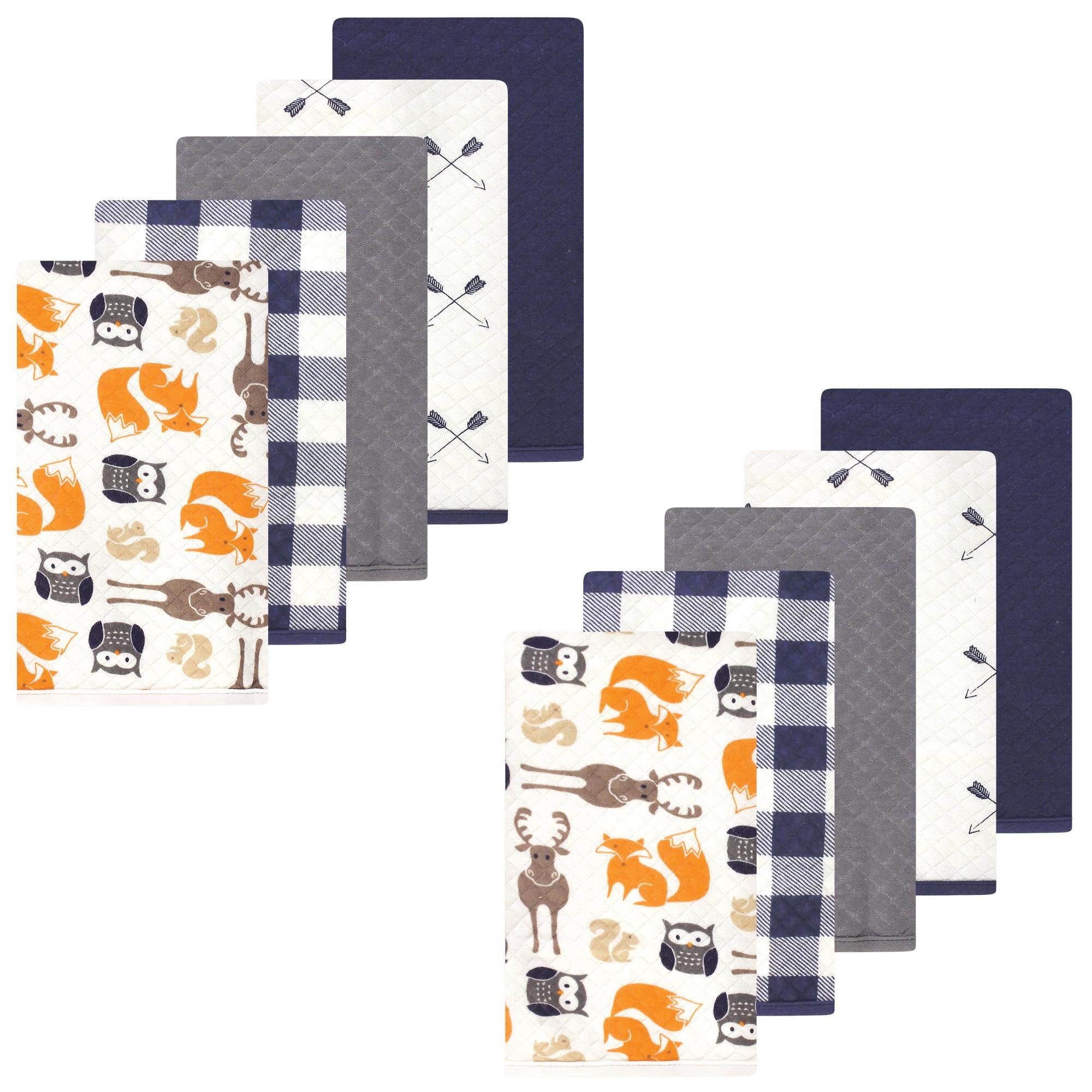 Boys Quilted Burp Cloth Bundle, Wildwood Pines