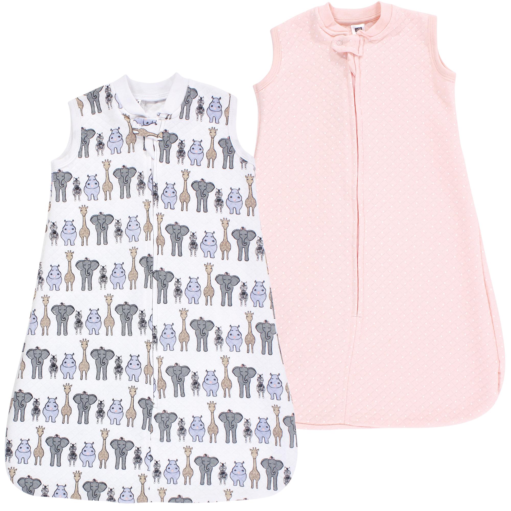 Girls Quilted Sleeveless Sleep Sack, Rosy Wilderness