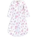 Girls Long Sleeve Muslin Sleeping Bag, Rosy Garden