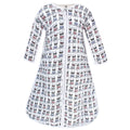 Boys Long Sleeve Muslin Sleeping Bag, Parisian Pup