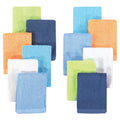 Boys Bamboo Rayon Woven Washcloths, Ocean Tangerine Citron