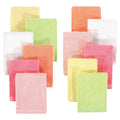 Girls Bamboo Rayon Woven Washcloths, Orange Zest