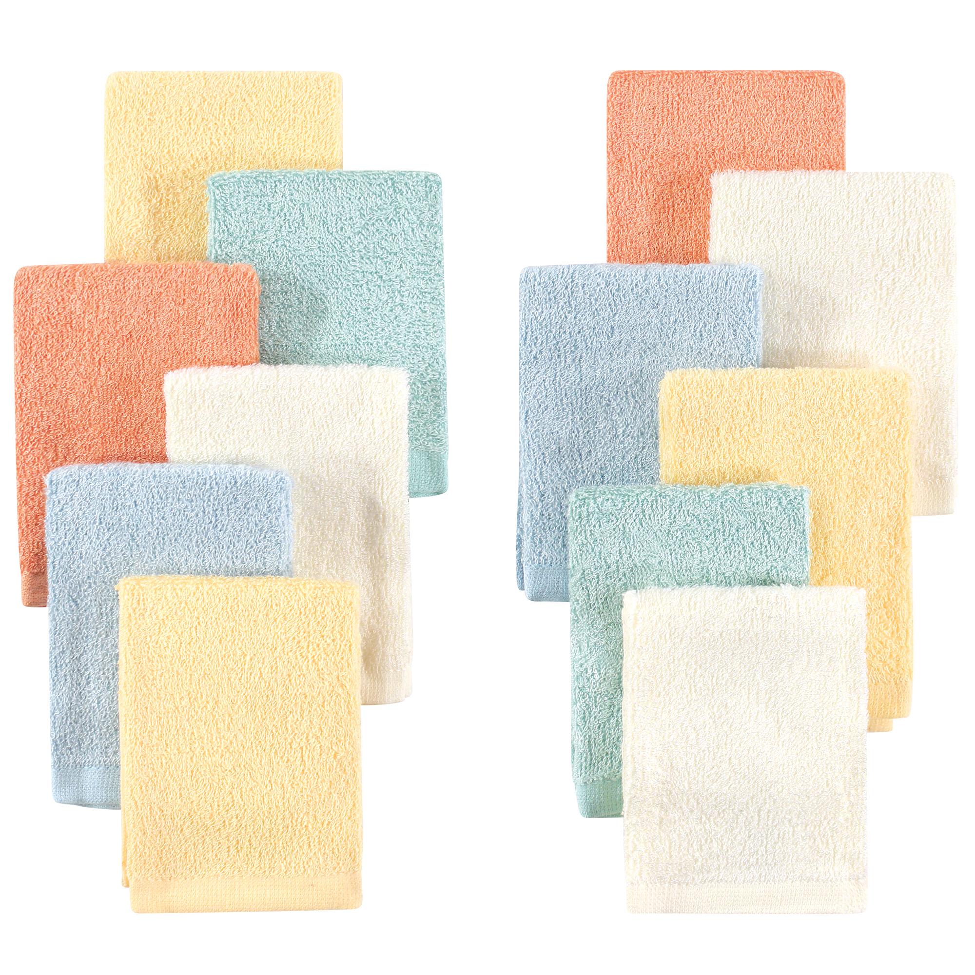 Girls Bamboo Rayon Woven Washcloths, Cloud Sand