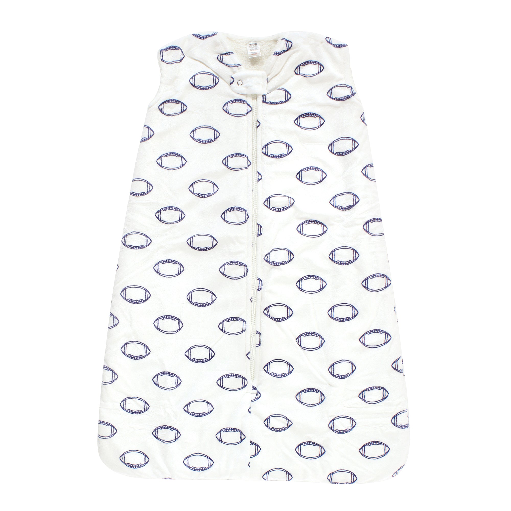 Boys Sherpa-Lined Plush Sleeping Bag, Gridiron Fun