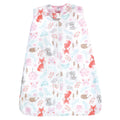 Girls Sherpa-Lined Plush Sleeping Bag, Blossom Woodland