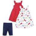 Girls Matching Dresses and Leggings Set, Botanical Bloom