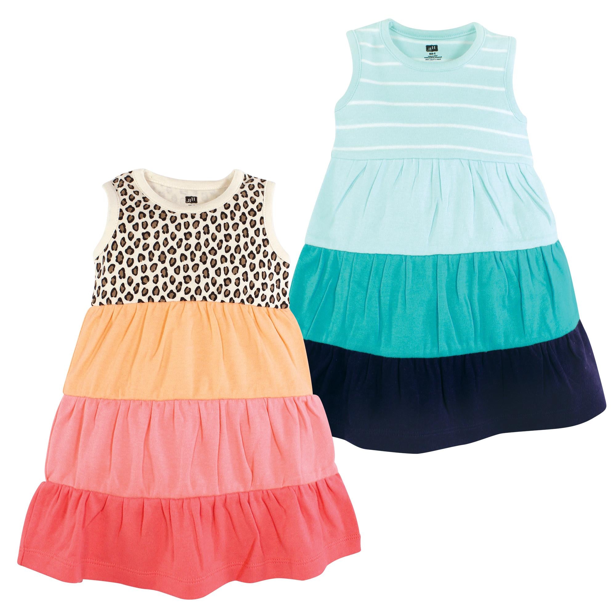 Girls Dresses, Minty Peach Jungle