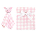 Girls Plush Blanket with Lovey, Petal Piggy