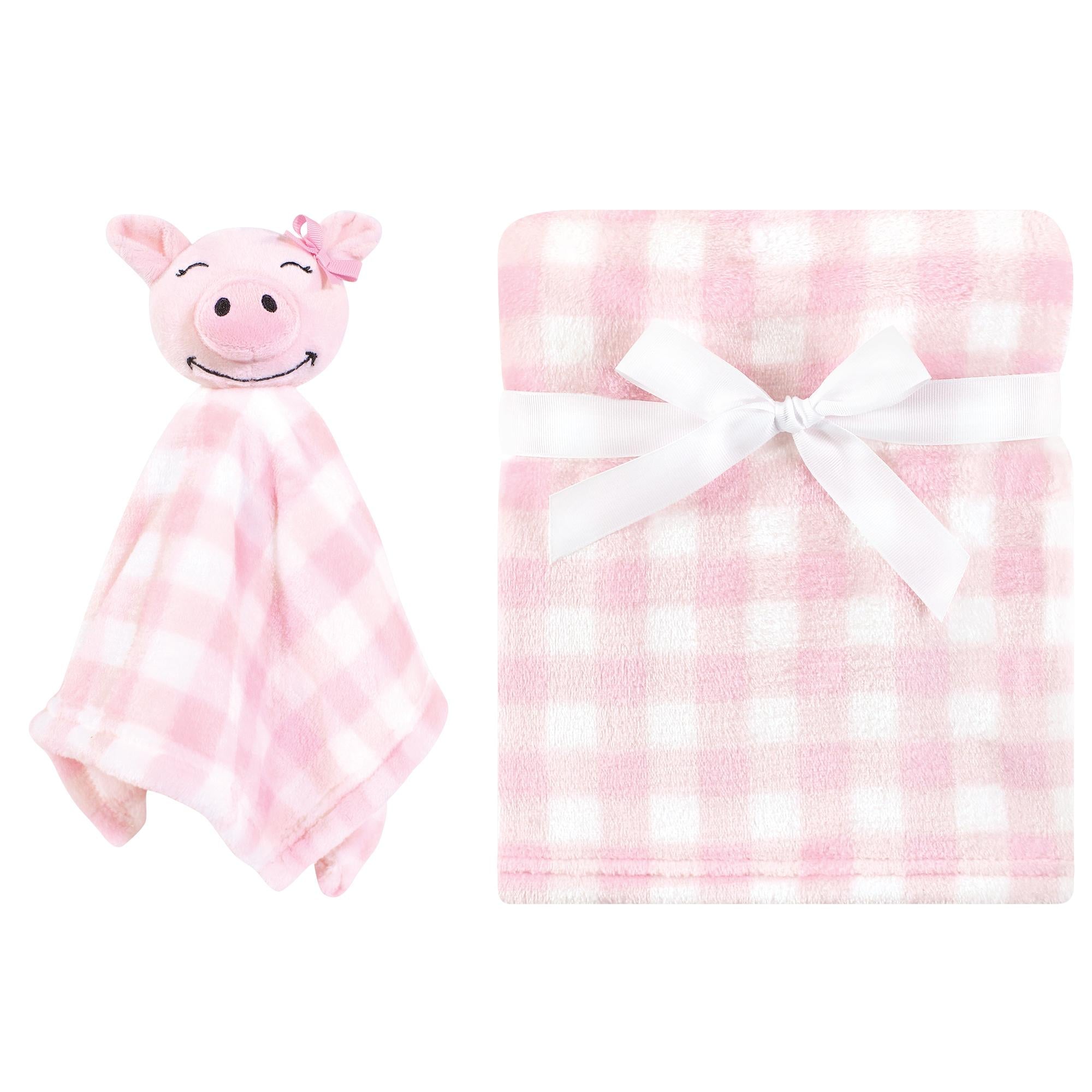 Girls Plush Blanket with Lovey, Petal Piggy