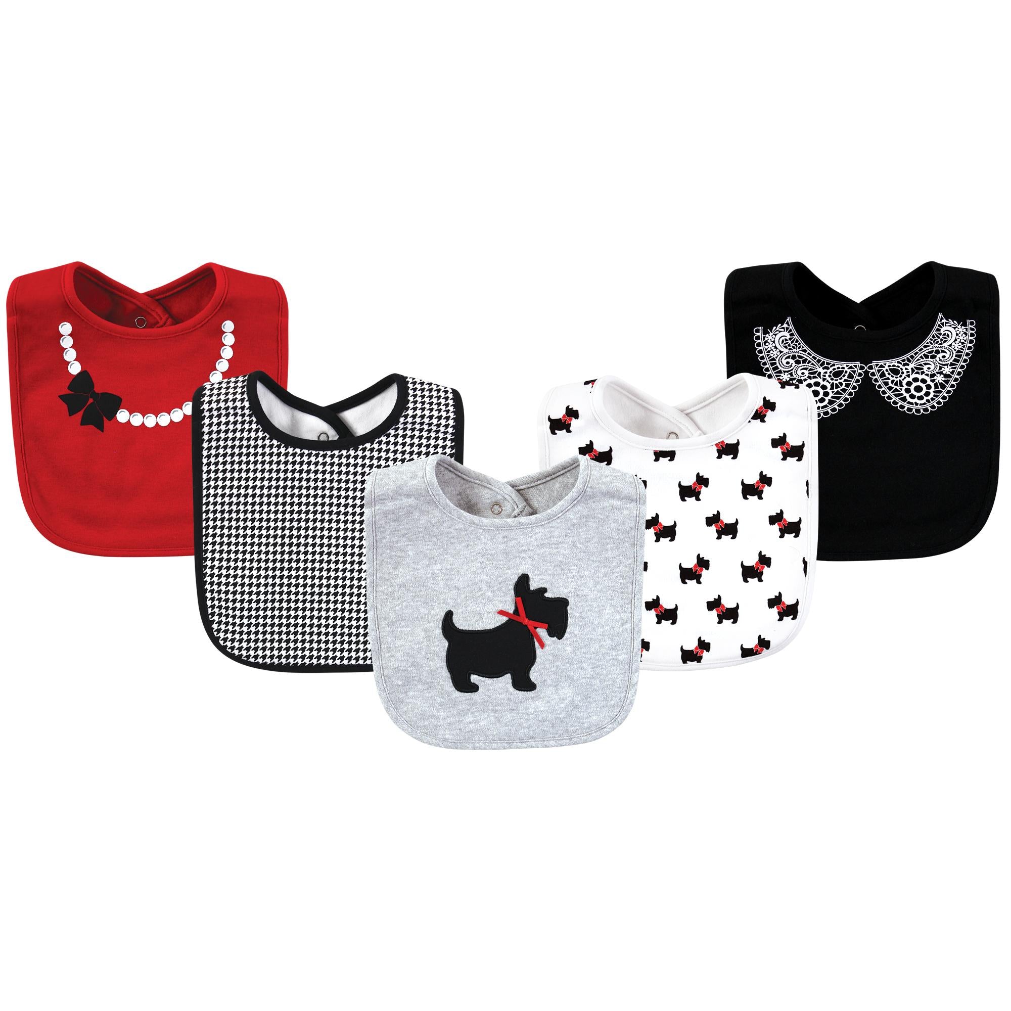 Girls Essential Bibs, Little Scottie Print