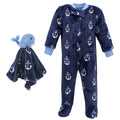 Boys Plush Jumpsuit with Matching Comfort Toy, Ocean Voyager