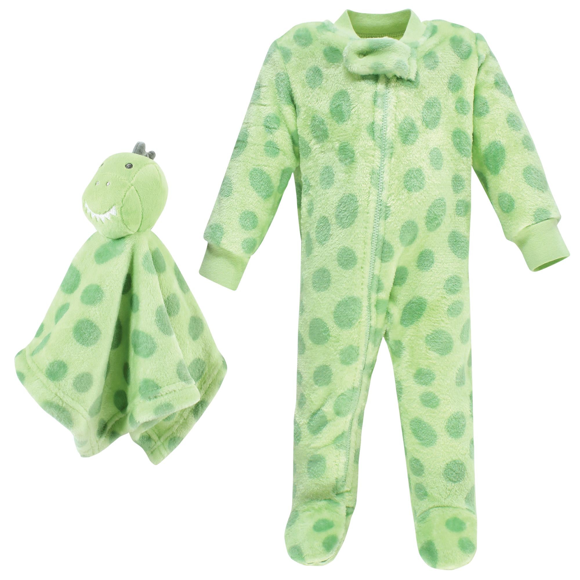 Boys Plush Jumpsuit with Matching Comfort Toy, Jurassic Forest