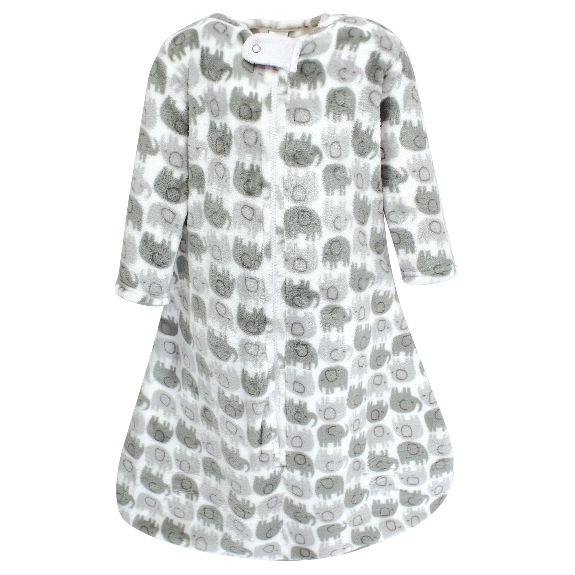 Unisex Plush Sleep Sack, Pachyderm Slate