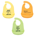 Unisex Silicone Wipe-Clean Bibs, Golden Grump