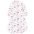 Girls Quilted Long Sleeve Sleep Sack, Blush Forest Friend