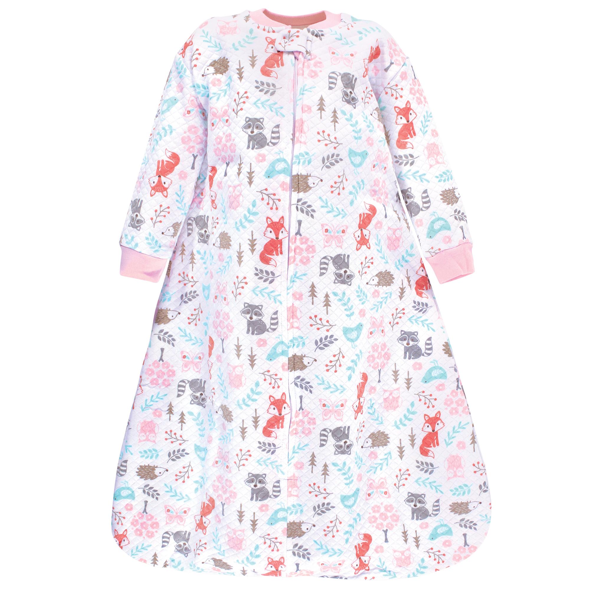 Girls Quilted Long Sleeve Sleep Sack, Forest Fox