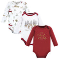 Girls Long Sleeve Bodysuits 3-Pack, Ruby Winter Village