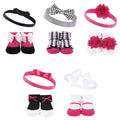 Girls Matching Socks and Hair Accessory Set, Fuchsia Midnight