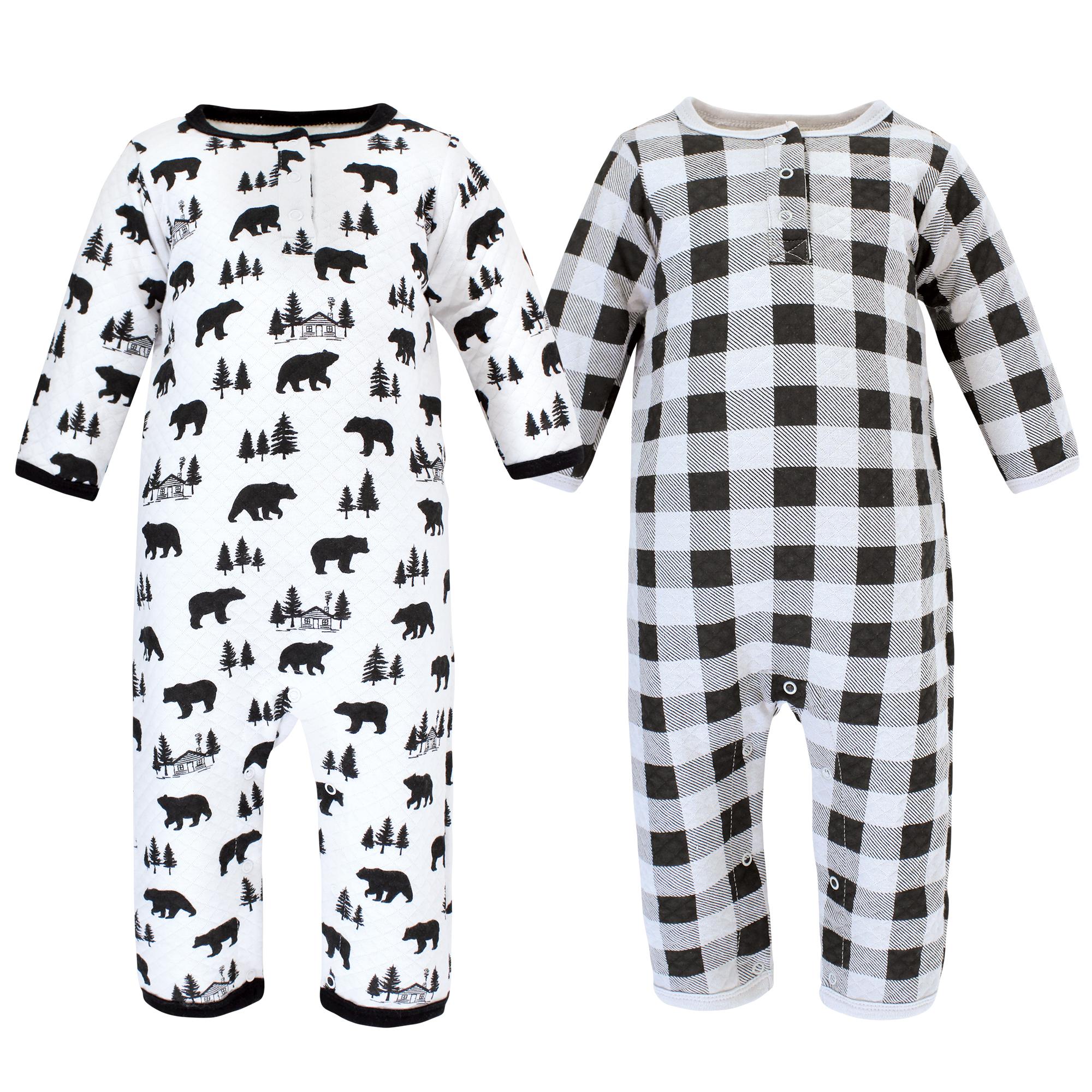 Boys Quilted Coveralls, Shadow Grizzly
