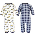 Boys Quilted Coveralls, Yellow Excavator