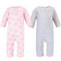 Girls Quilted Coveralls, Blush Slate Elephant