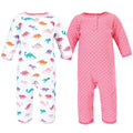 Girls Quilted Coveralls, Sweet Dino Pink