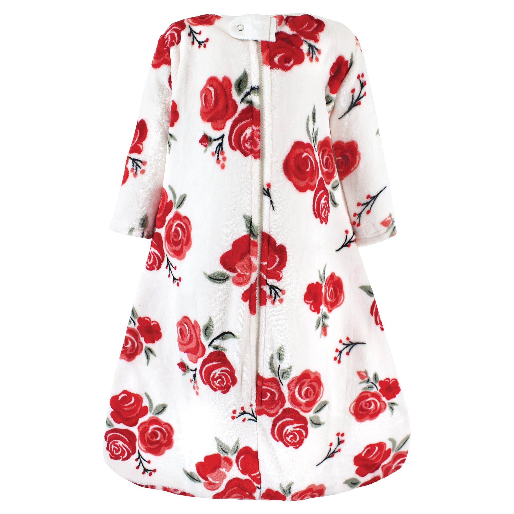 Girls Plush Sleep Sack, Crimson Petal