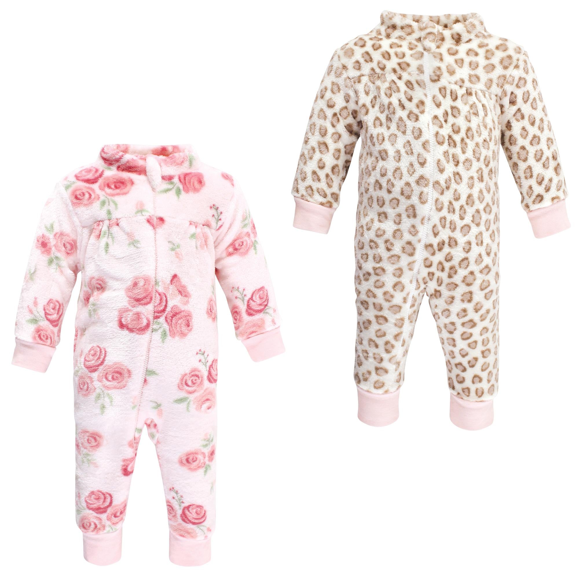 Girls Cozy Soft Plush Jumpsuits, Soft Bloom Pink