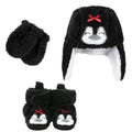 Girls Trapper Hat, Mittens and Booties Set, Rosy Polar Pal