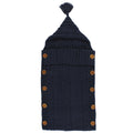 Boys Knitted Stroller Wrap, Deep Sea