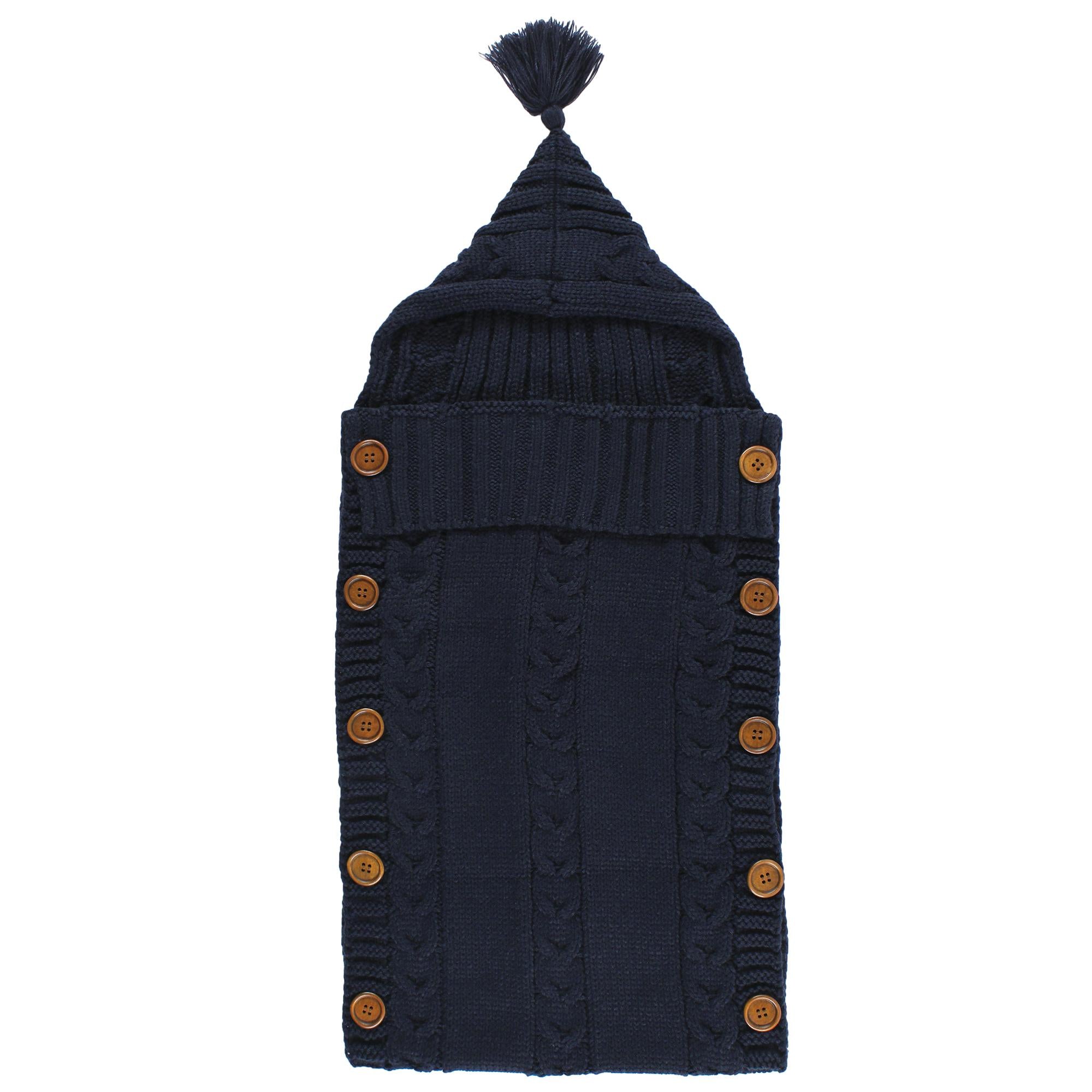 Boys Knitted Stroller Wrap, Deep Sea
