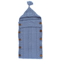 Boys Knitted Stroller Wrap, Royal Dusk Blue