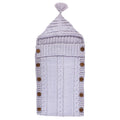 Girls Knitted Stroller Wrap, Soft Lavender