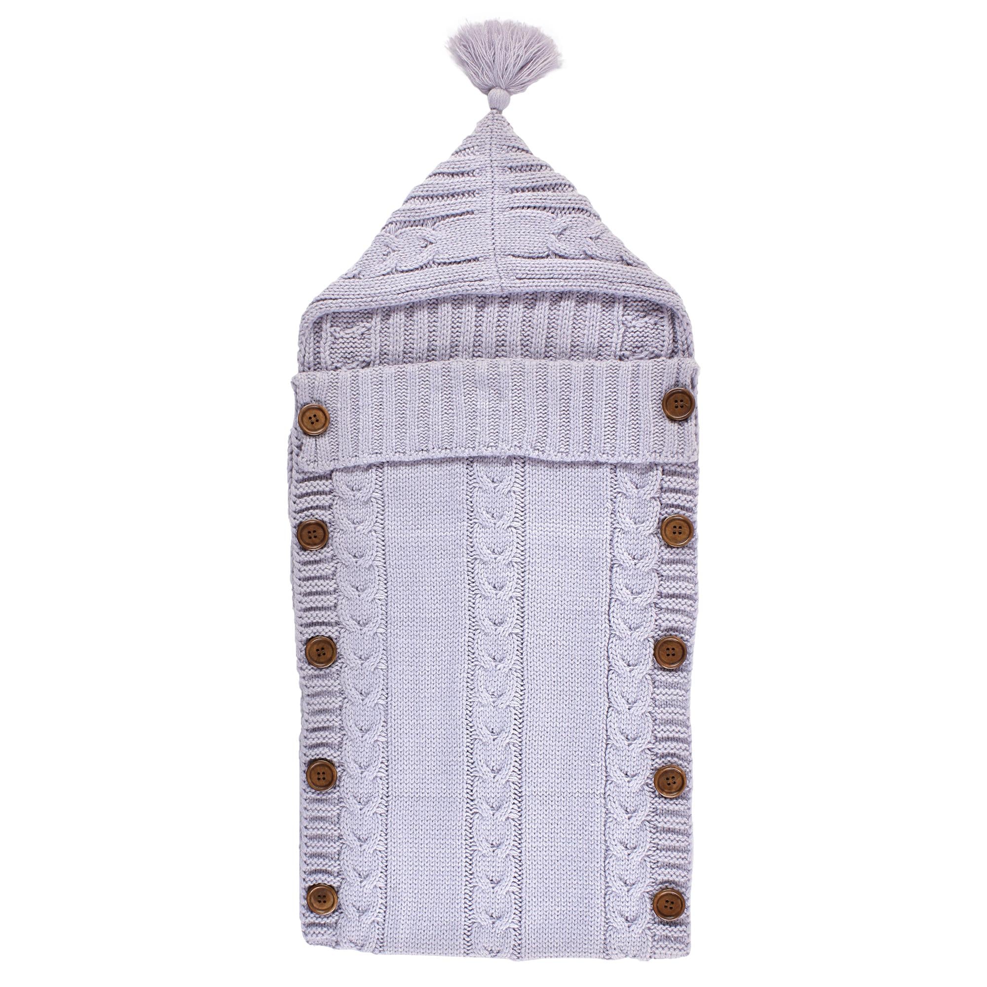 Girls Knitted Stroller Wrap, Soft Lavender