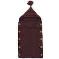 Girls Knitted Stroller Wrap, Deep Merlot