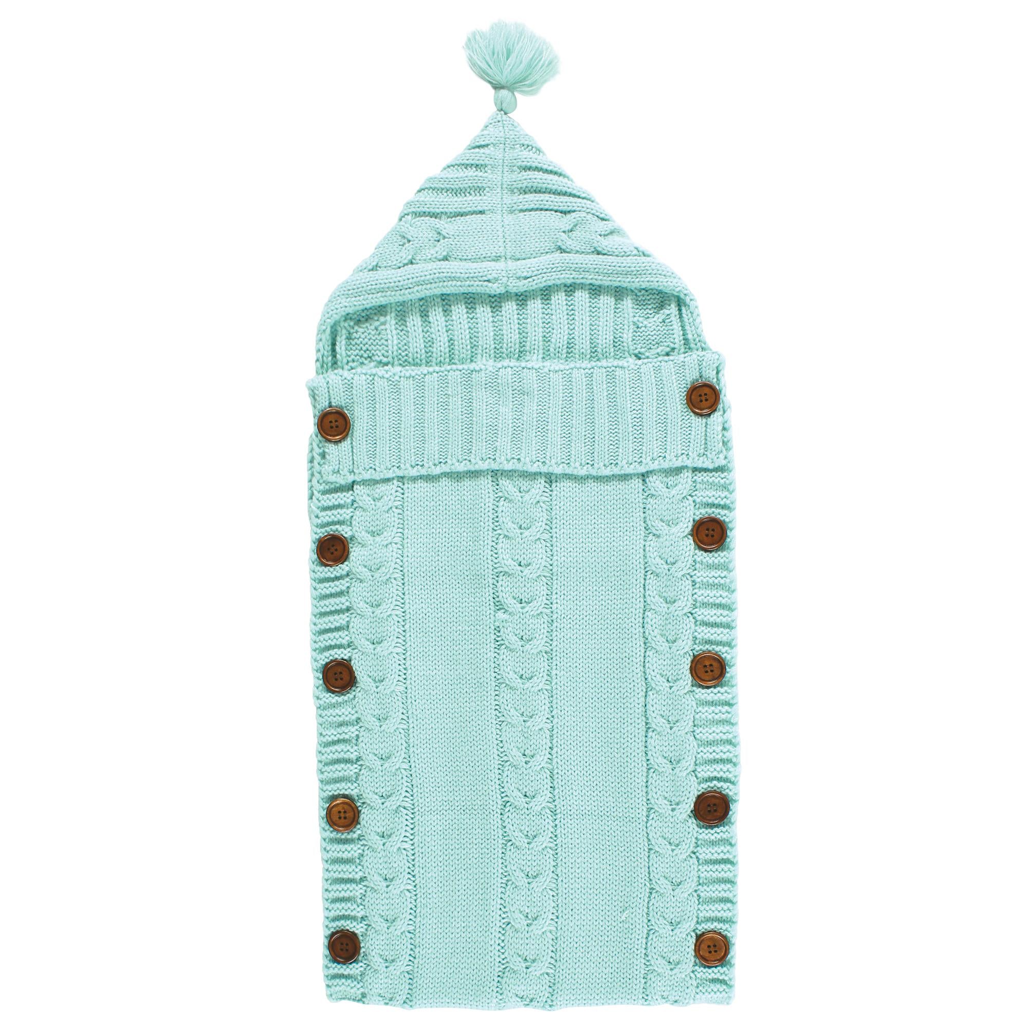 Unisex Knitted Stroller Wrap, Soft Sage
