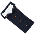 Boys Sherpa Knit Stroller Wrap, Deep Sea