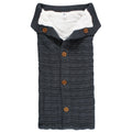 Boys Sherpa Knit Stroller Wrap, Slate Smoke