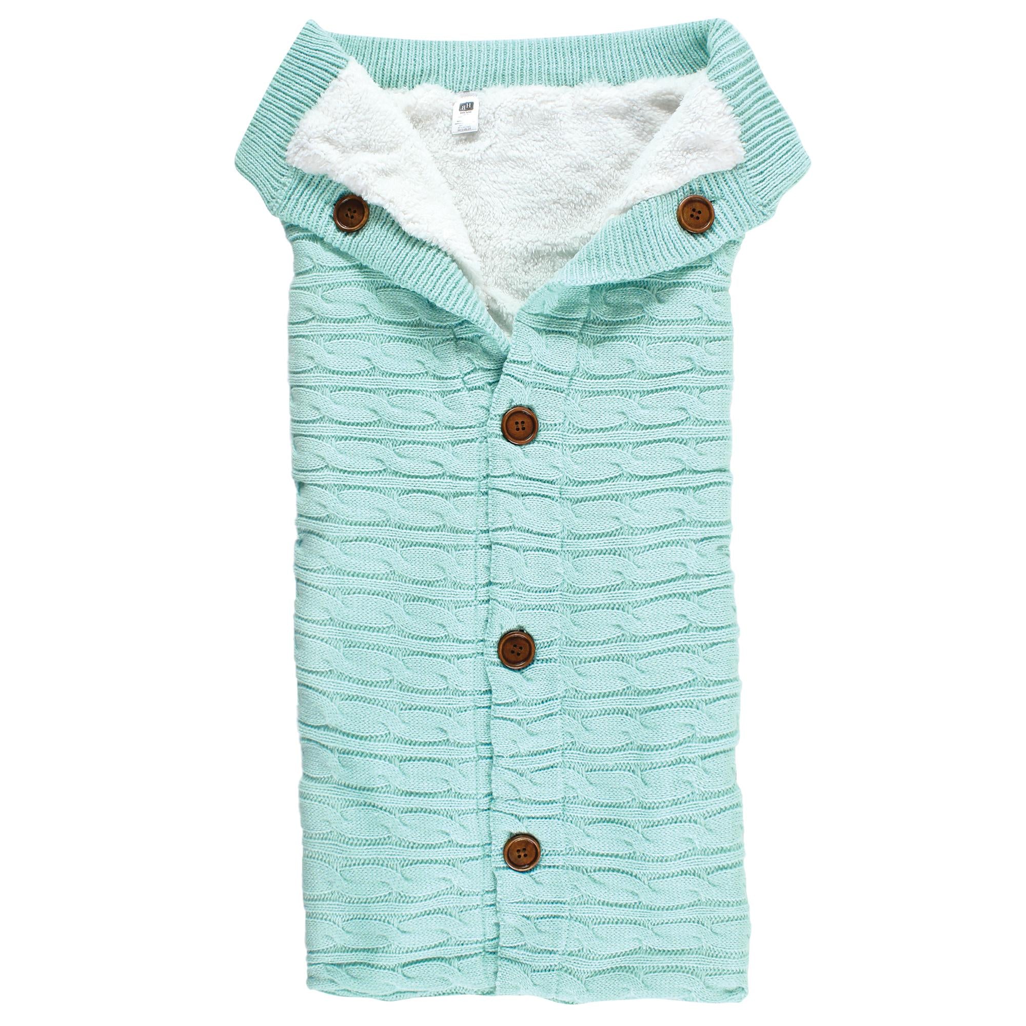 Unisex Sherpa Knit Stroller Wrap, Soft Sage