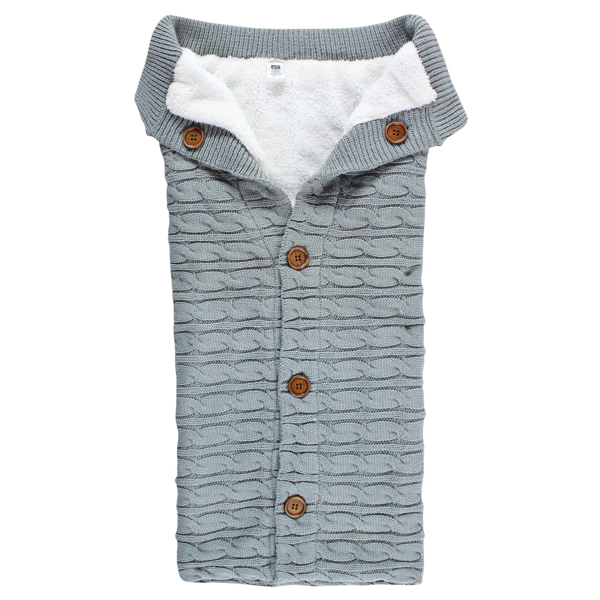 Unisex Sherpa Knit Stroller Wrap, Cloud Mist