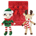Unisex Toy and Plush Blanket Set, Crimson Reindeer and Little Helper