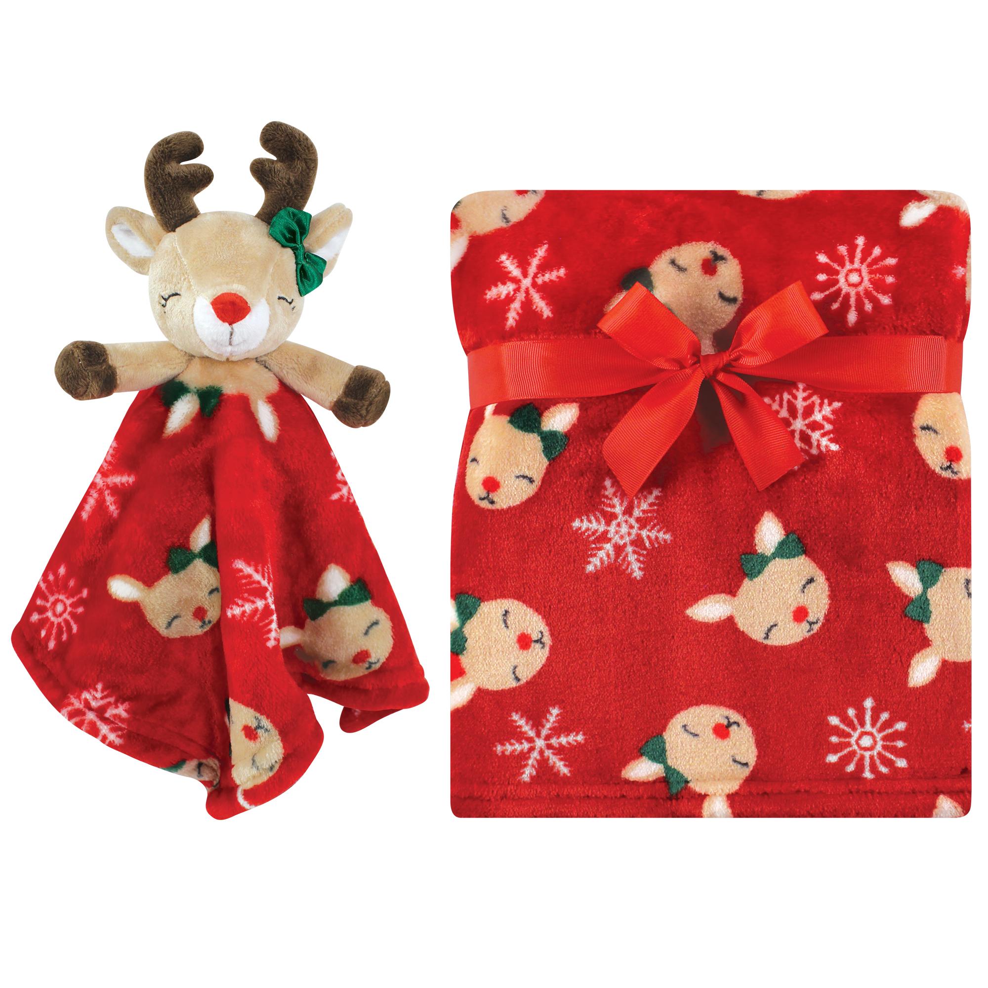 Girls Plush Blanket with Lovey, Yuletide Doe