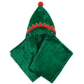 Unisex Plush Animal Face Hooded Blanket, Holiday Sprite