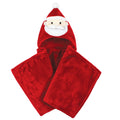 Unisex Plush Animal Face Hooded Blanket, Jolly Holiday Red