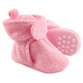 Girls Fleece Booties, Blossom Pink
