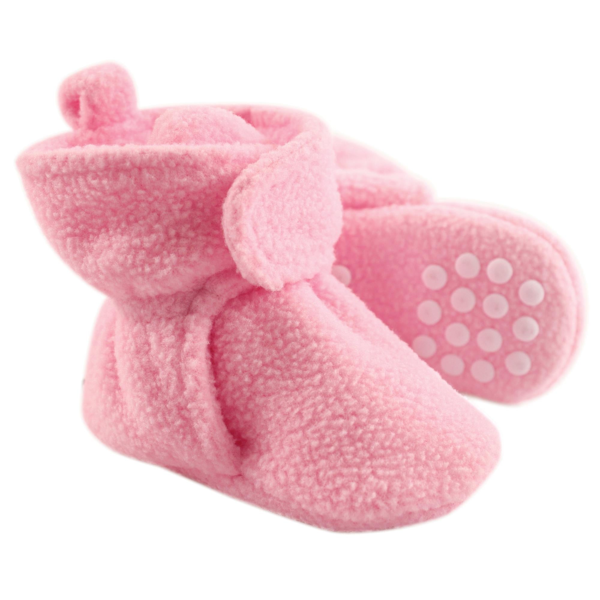 Girls Fleece Booties, Blossom Pink