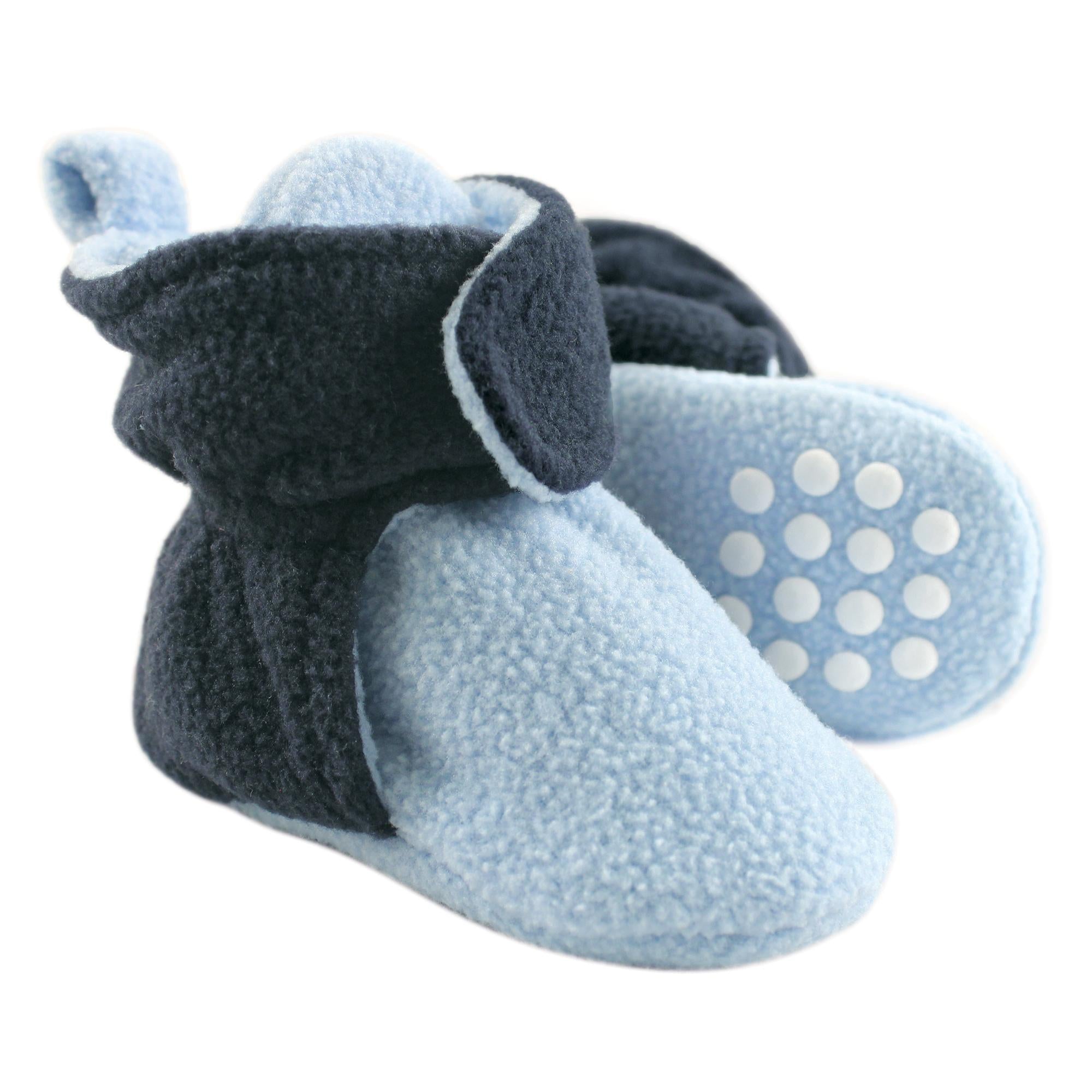 Boys Fleece Booties, Sky Cobalt Blend