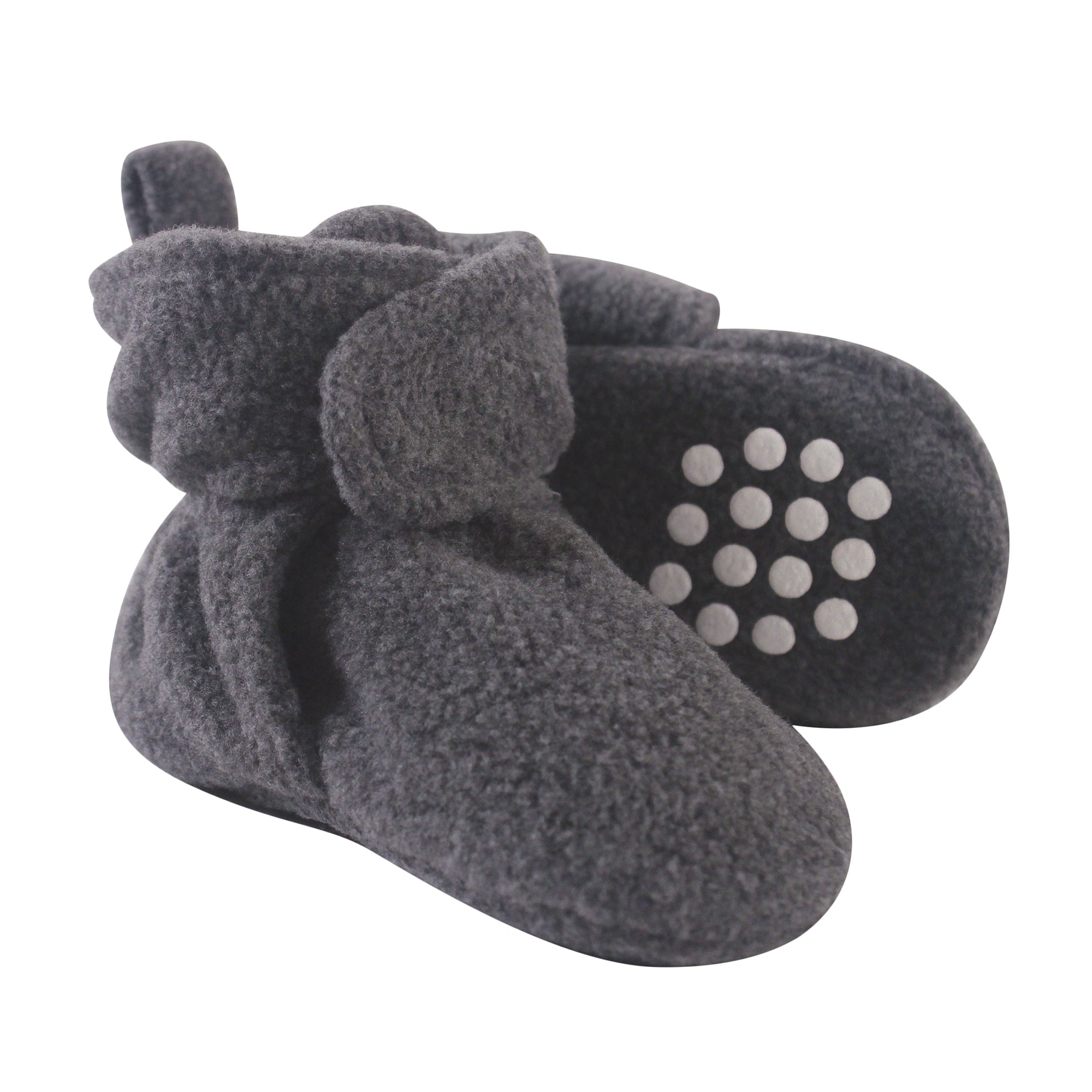 Unisex Fleece Booties, Smoked Slate